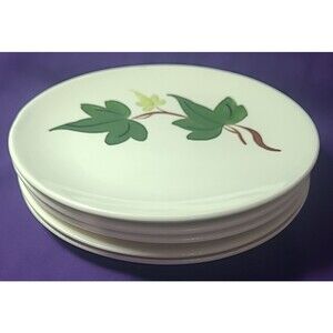 5 1940s Southern Potteries Blue Ridge Ivy Bramble Salad Plate 6.25” Hand Painted